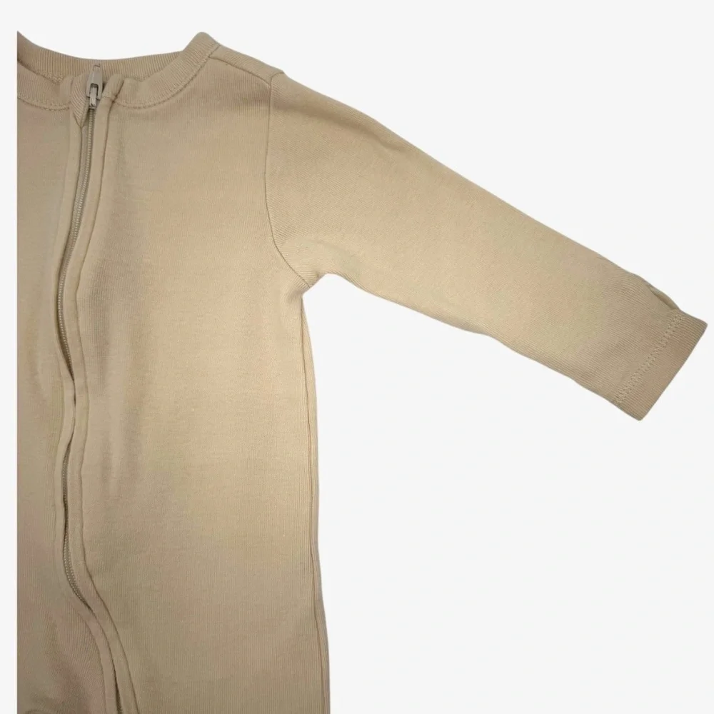 Old Navy Unisex Tan  Sleep & Play 2-Way-Zip Footed One-Piece